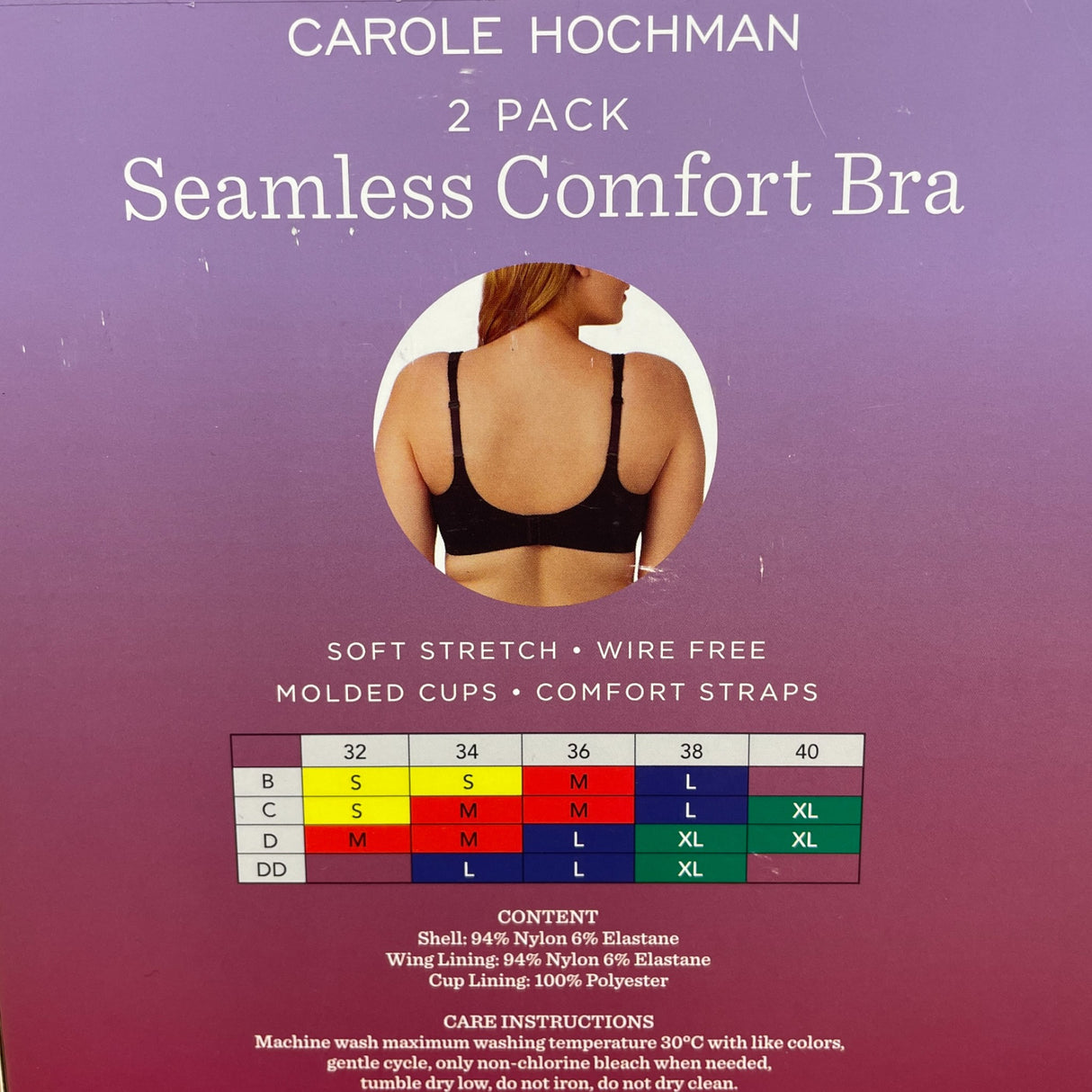 Carole Hochman 2x Seamless Comfort Bra SIZE - Small