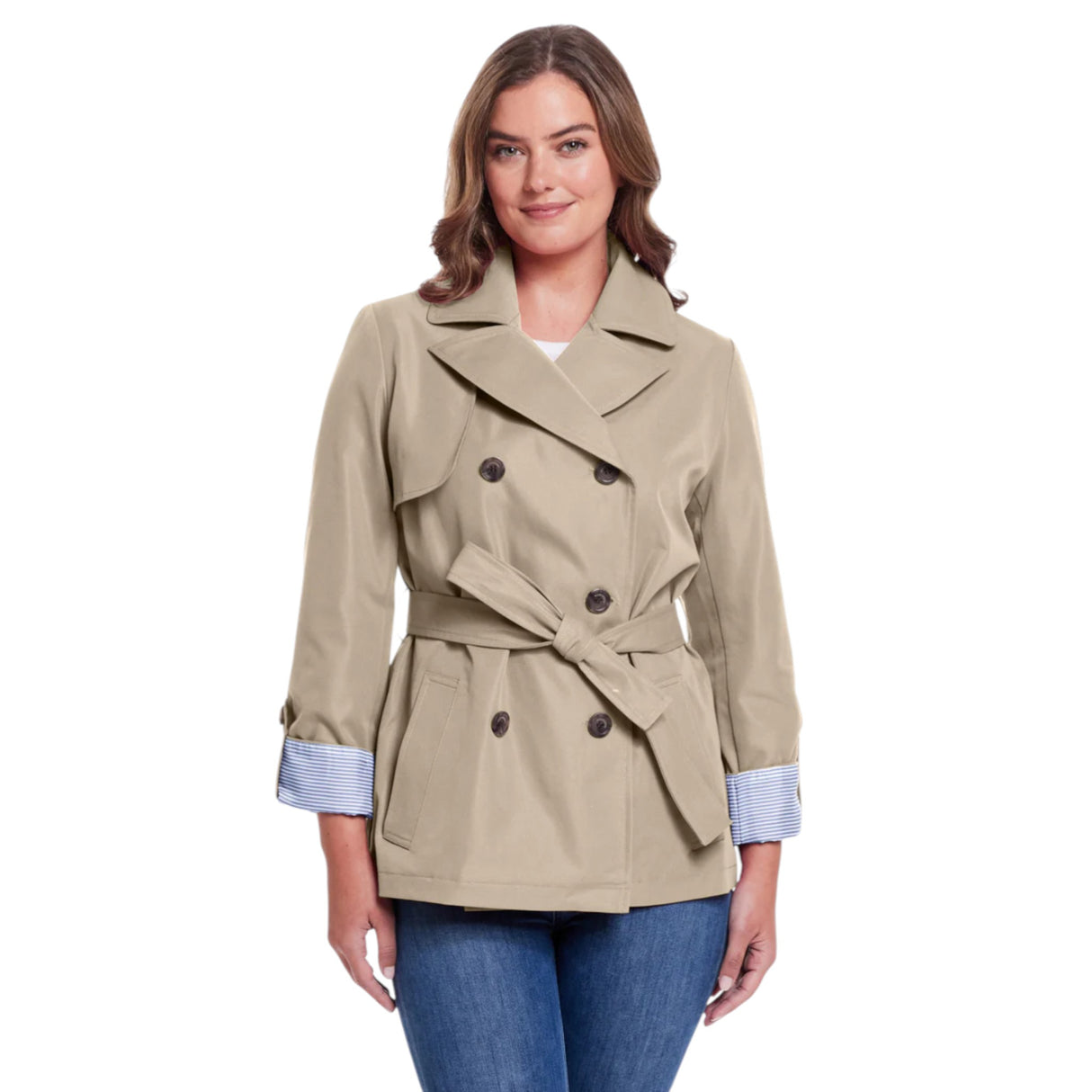 Weatherproof Women's Double-Breasted Trench Coat Jacket SIZE - Large