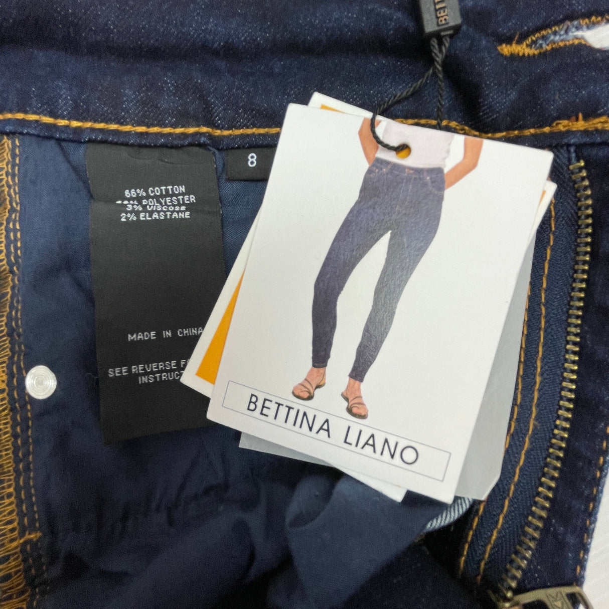 Bettina Liano Women's High Rise Skinny Jean - Indigo SIZE - 8