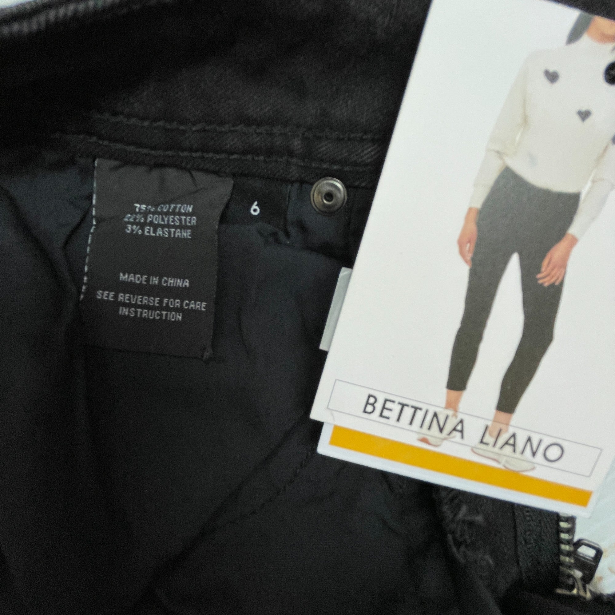 Bettina Liano Women's Jackie High Rise Skinny Jean - Black Wash