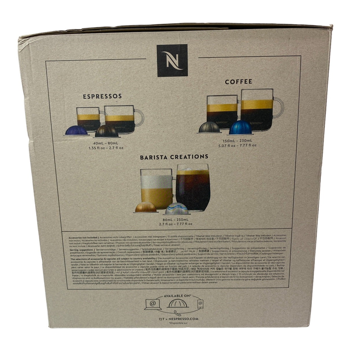 DeLonghi Nespresso Vertuo Pop Capsule Coffee Machine with Aeroccino 3 - Black