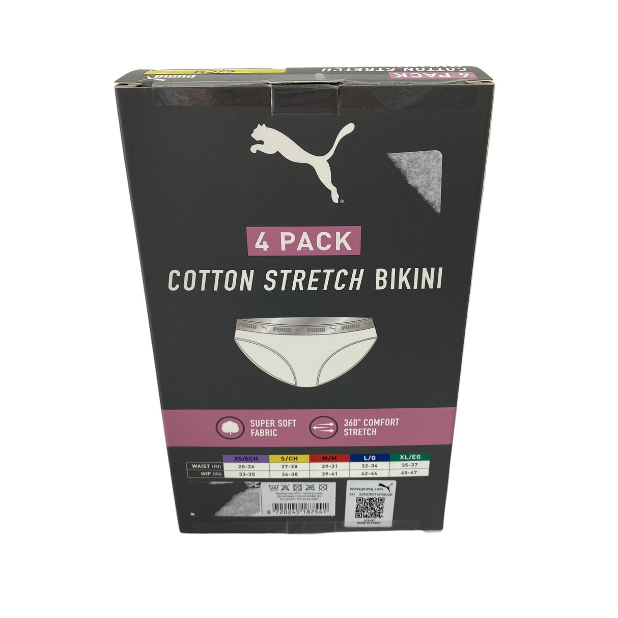 Puma 4x Women's Bikini Briefs - Black - Size Small