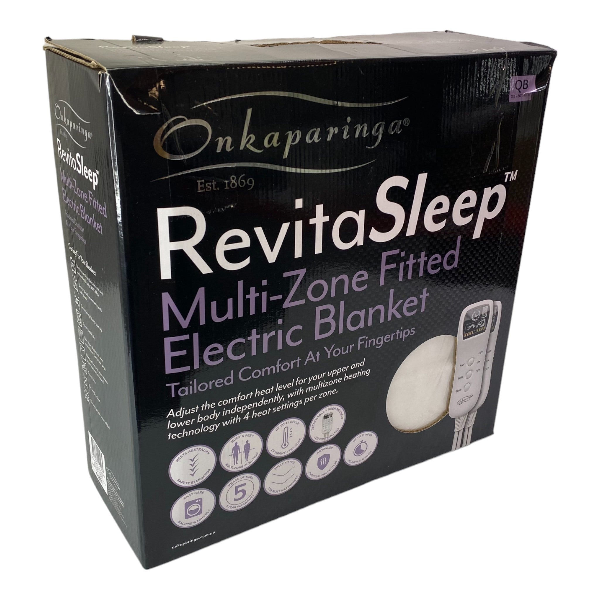 Onkaparinga RevitaSleep MultiZone Queen Fitted Electric Blanket