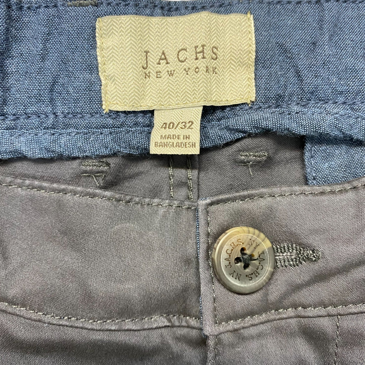 Jachs Men's Bowie Fit Mid-Rise Stretch Slim Straight Leg Pants - Size 40x32