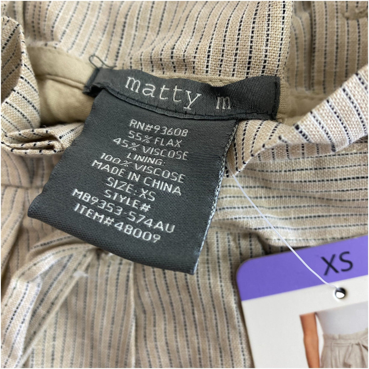 Matty M Women's Paperbag Waist Shorts - Light Brown