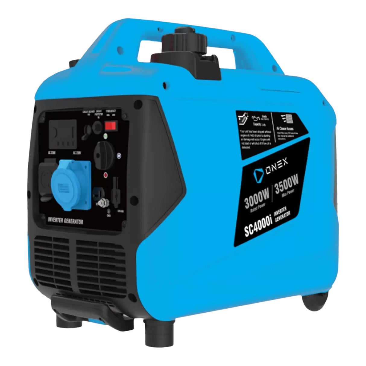 ONEX 3500W Inverter Generator SC4000i - Cyan - CLICK AND COLLECT ONLY