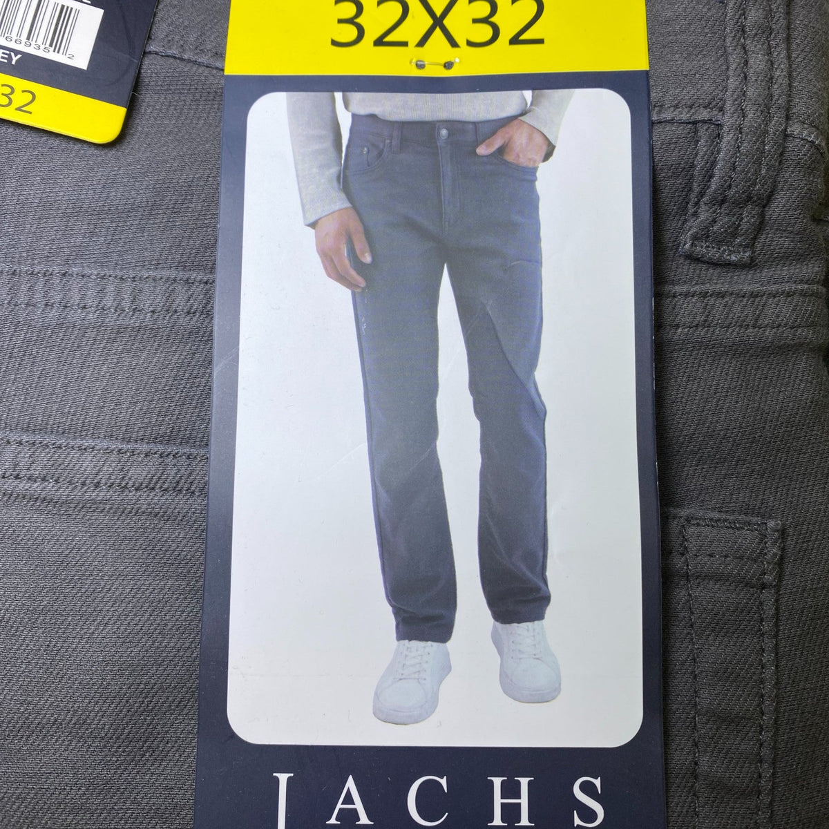 Jachs New York Straight Fit 5-Pocket Pants - Grey SIZE - 32 x 32
