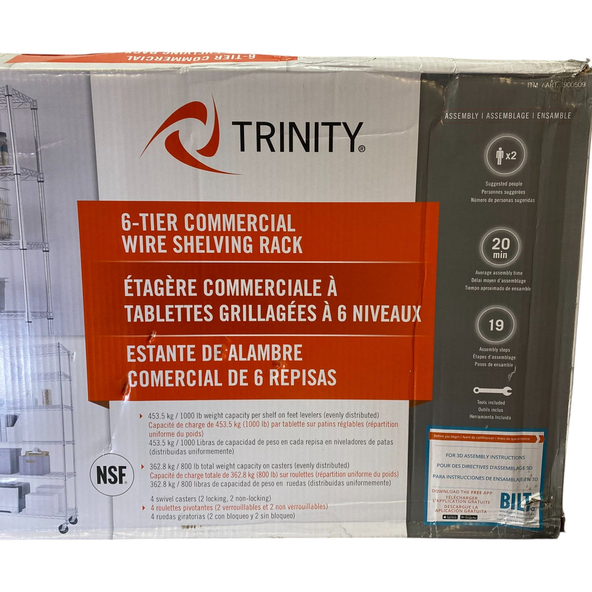 Trinity 6 Tier Steel Wire Shelf