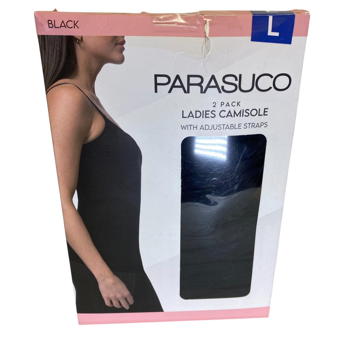 Parasuco 2x Ladies Camisole With Adjustable Straps - Black