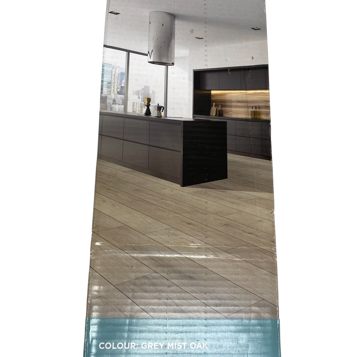 Aqua Stone 6x 6.5mm Stone Polymer Composite Flooring - Grey Mist Oak - Minor Damage