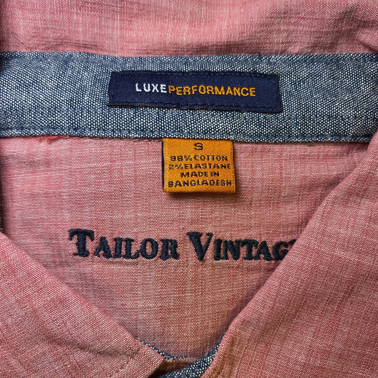 Tailor Vintage Men's Luxe Performance Button Up Shirt SIZE - Small