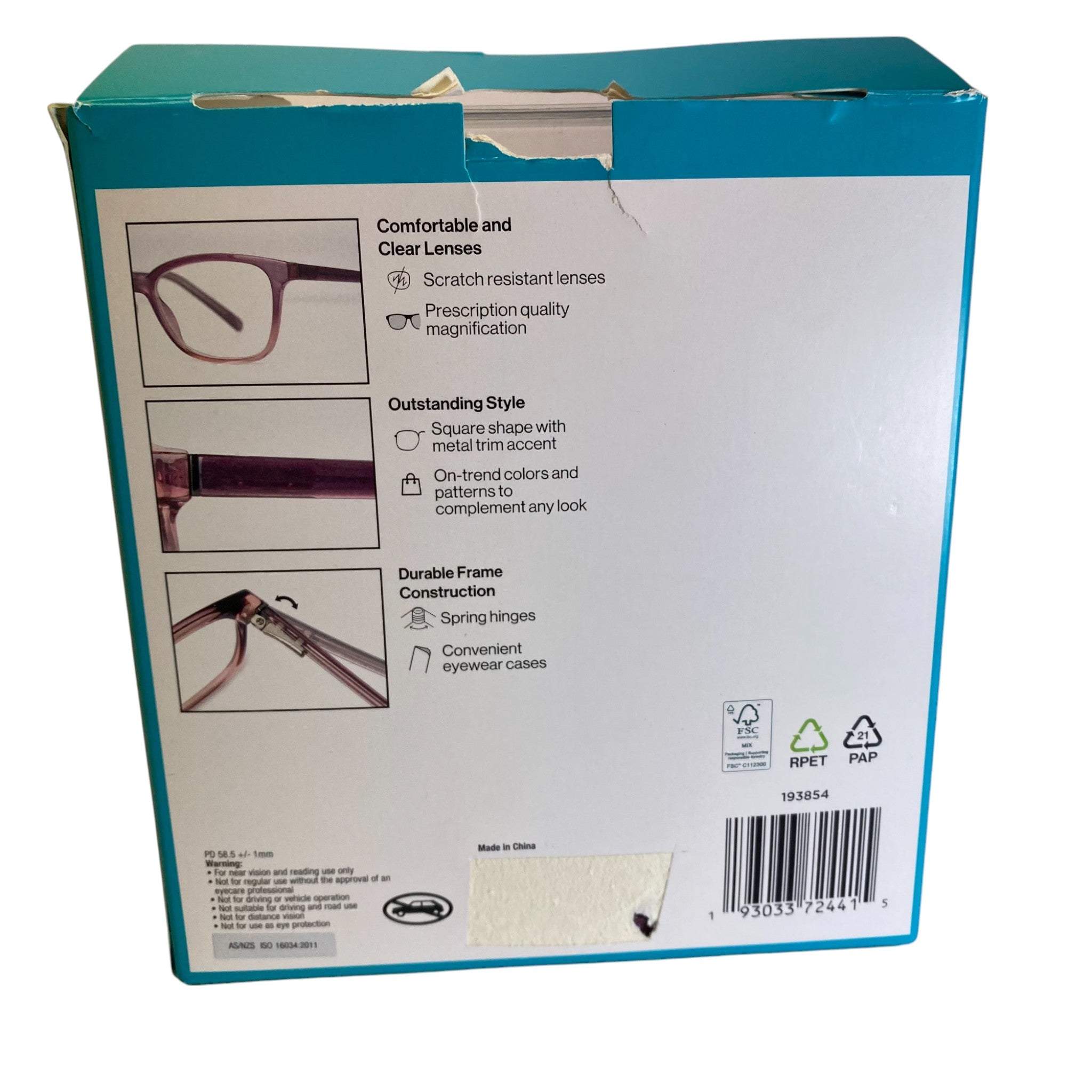 Foster Grant 1x Reading Glasses +1.75