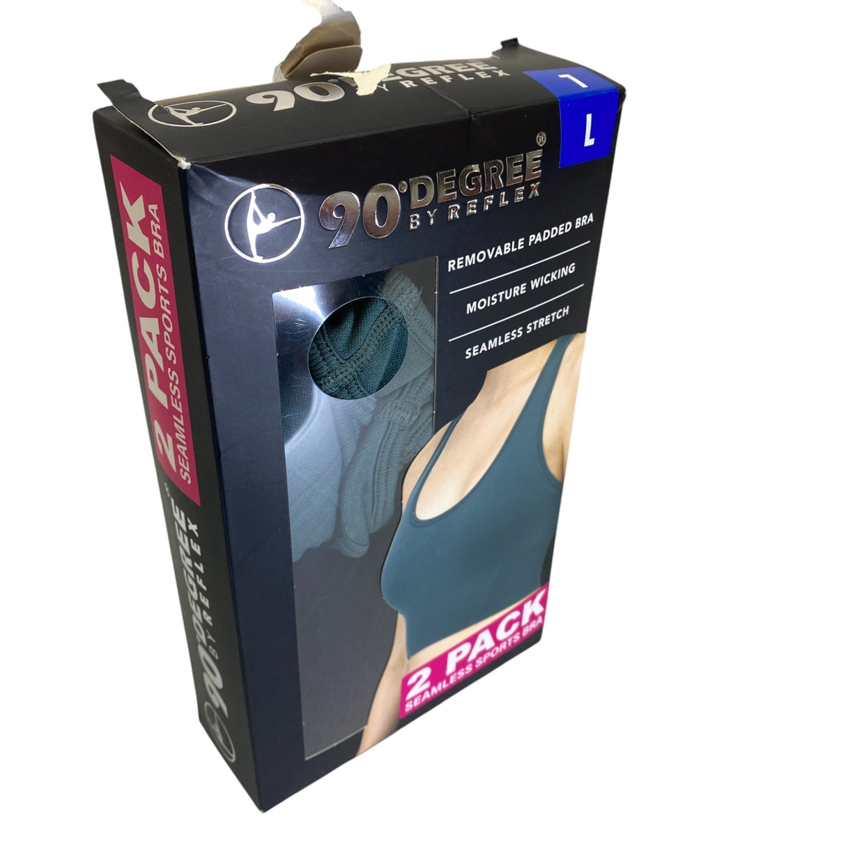 90 Degree By Reflex Women's Sports Bra 2 Pack SIZE - Large