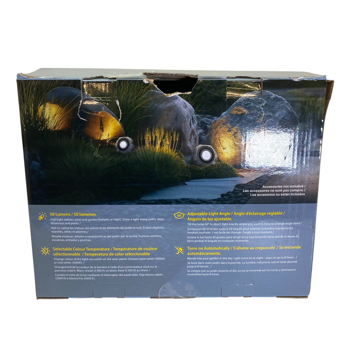 Solar LED Rock Spotlight 2 Pack