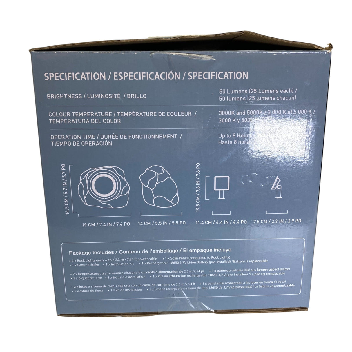 Solar LED Rock Spotlight 2 Pack