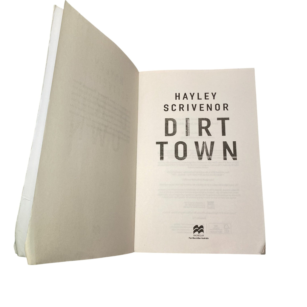 Hayley Scrivenor Dirt Town Paperback Book
