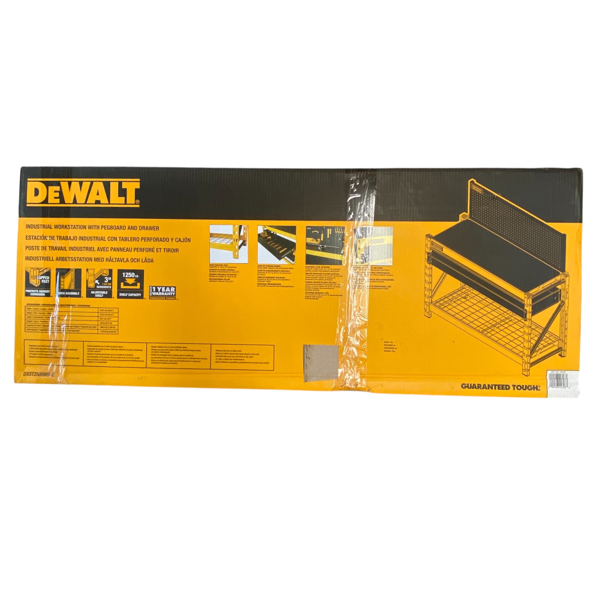 DeWALT 2 Shelf Industrial Steel Storage Rack Work Station