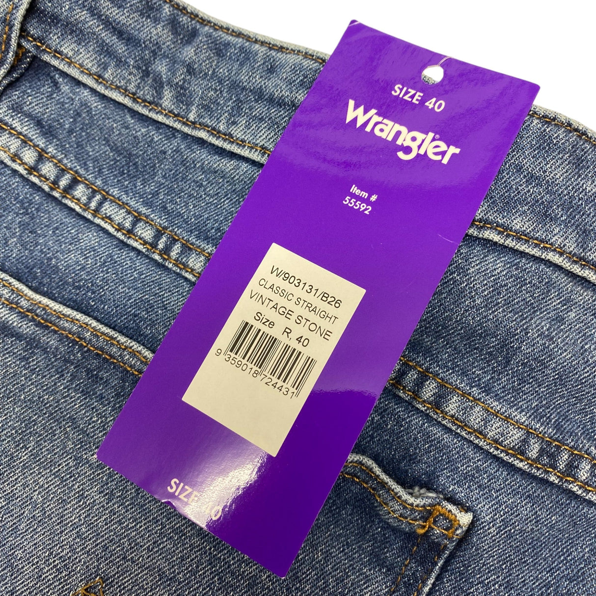 Wrangler Men's Classic Straight Fit Jeans SIZE - 40