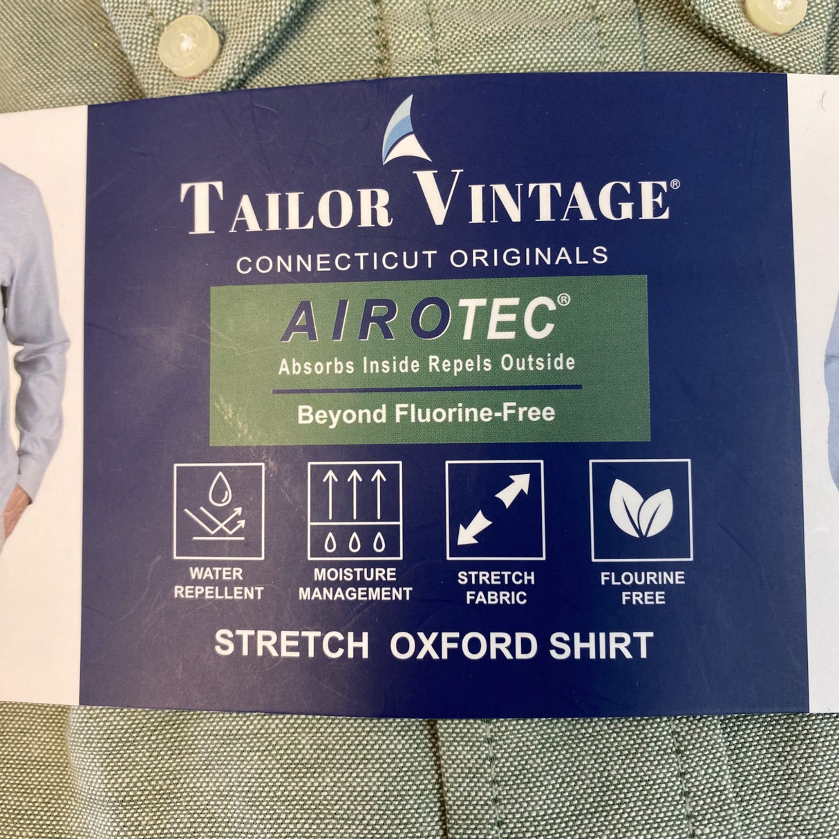 Tailor Vintage Men's Airotec Stretch Oxford Shirt SIZE - Large