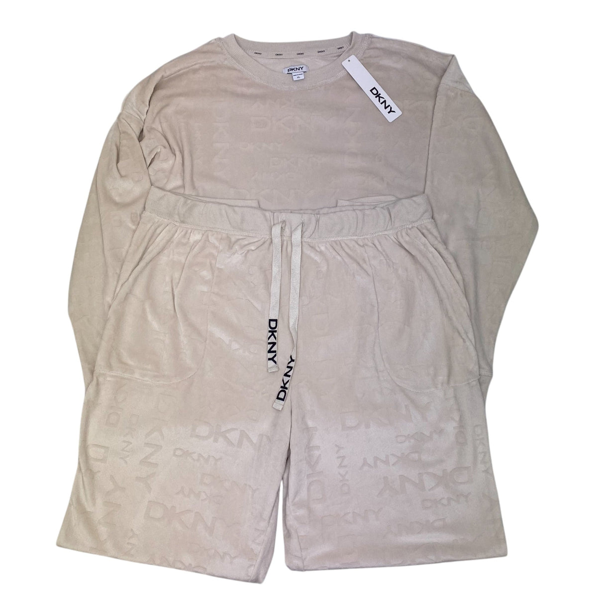 DKNY Women's 2 Piece Comfy Fleece Lounge Set SIZE - Extra Large