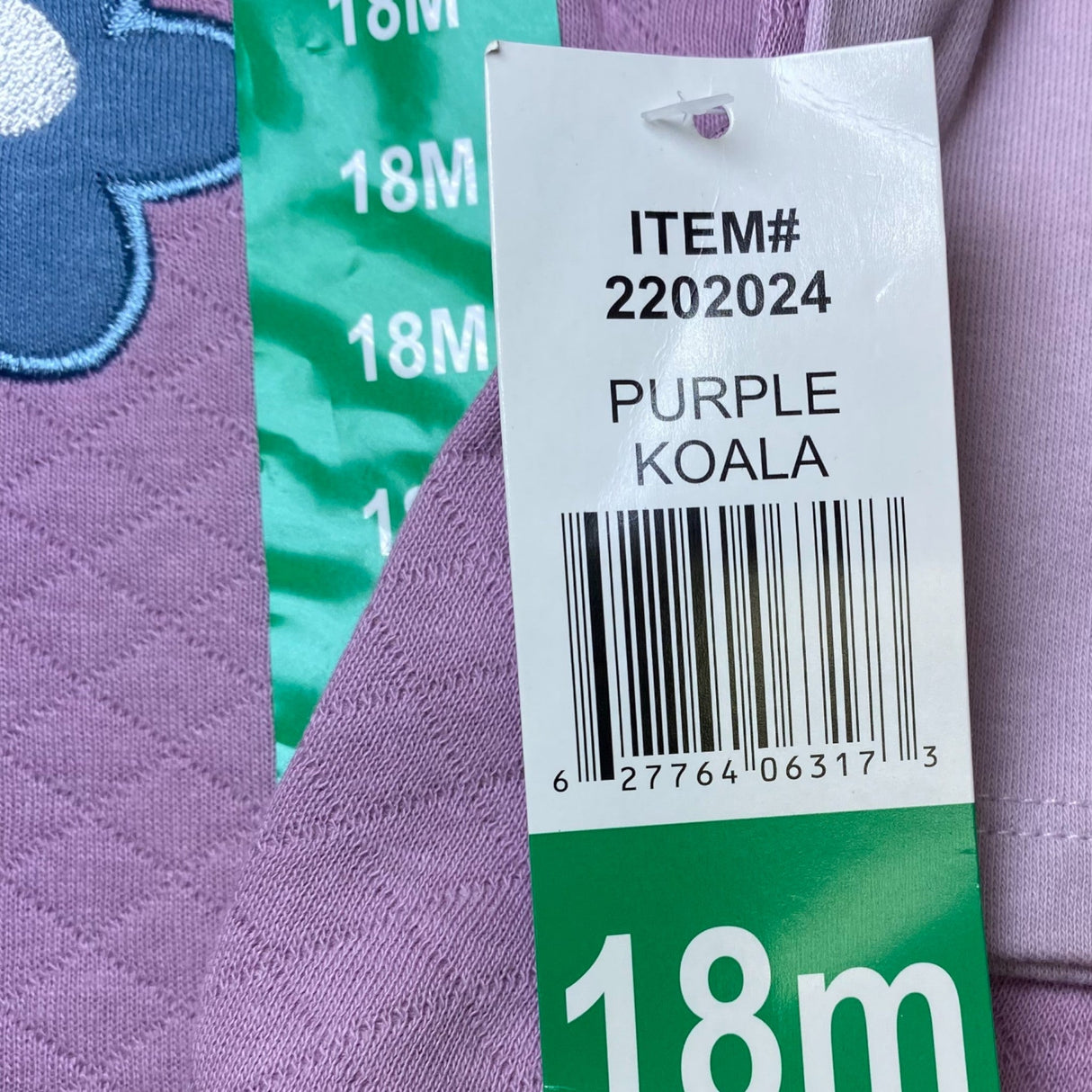 Pekkle Girls 4 Piece Clothing Set - Purple Koala 18M