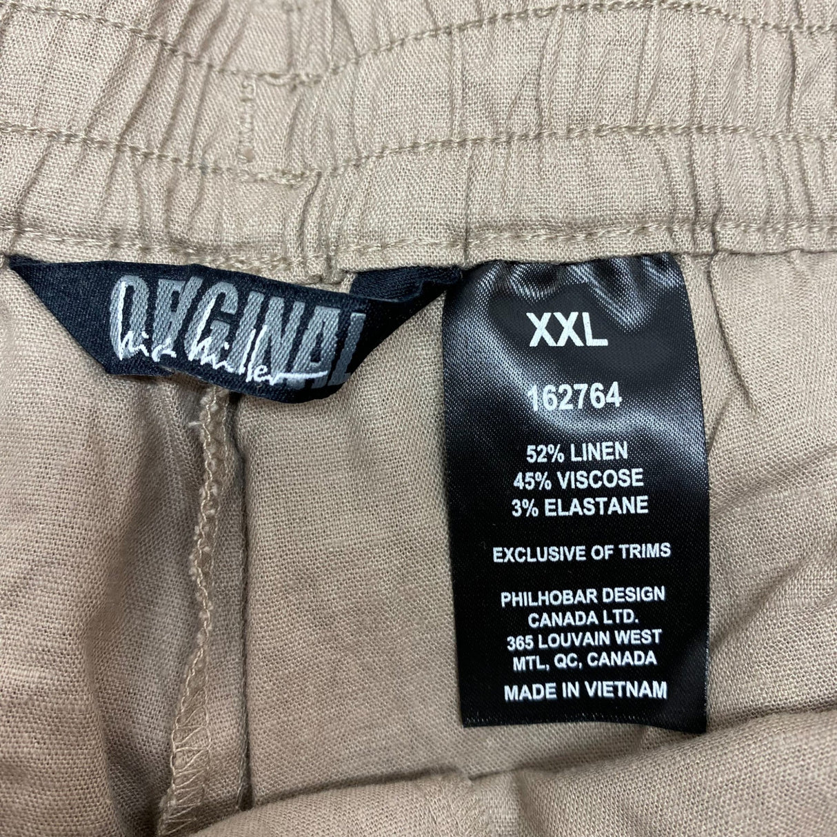 Nicole Miller Women's Linen Blend Original Fit Pants SIZE - XXL