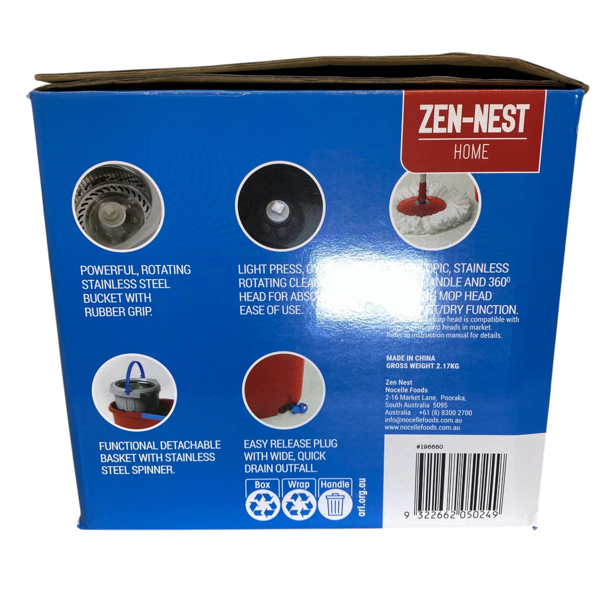 Zen-Nest Home Swivel 360 Spin-Dry Mop