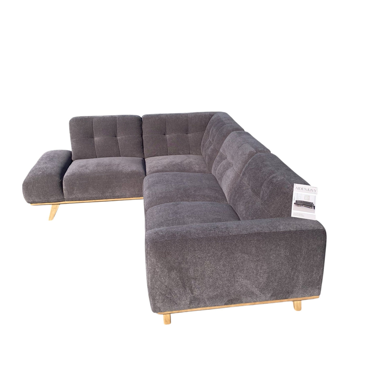 Aiden & Ivy 2 Piece L-Shaped Fabric Sectional Loungesuite