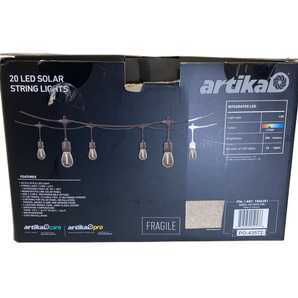 Artika Blaze 20 LED Outdoor Solar String Lights