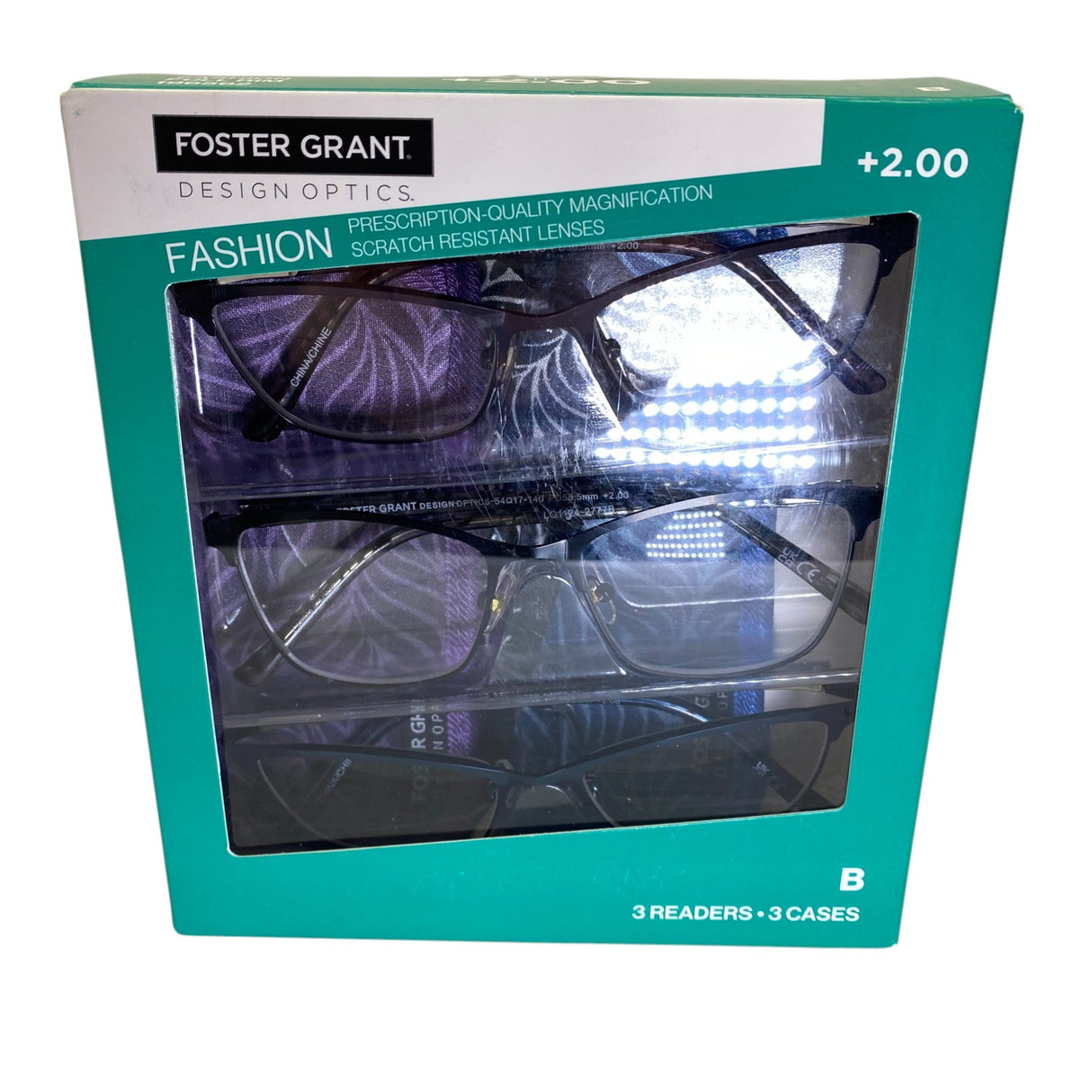 Foster Grant 3x Reading Glasses +2.00