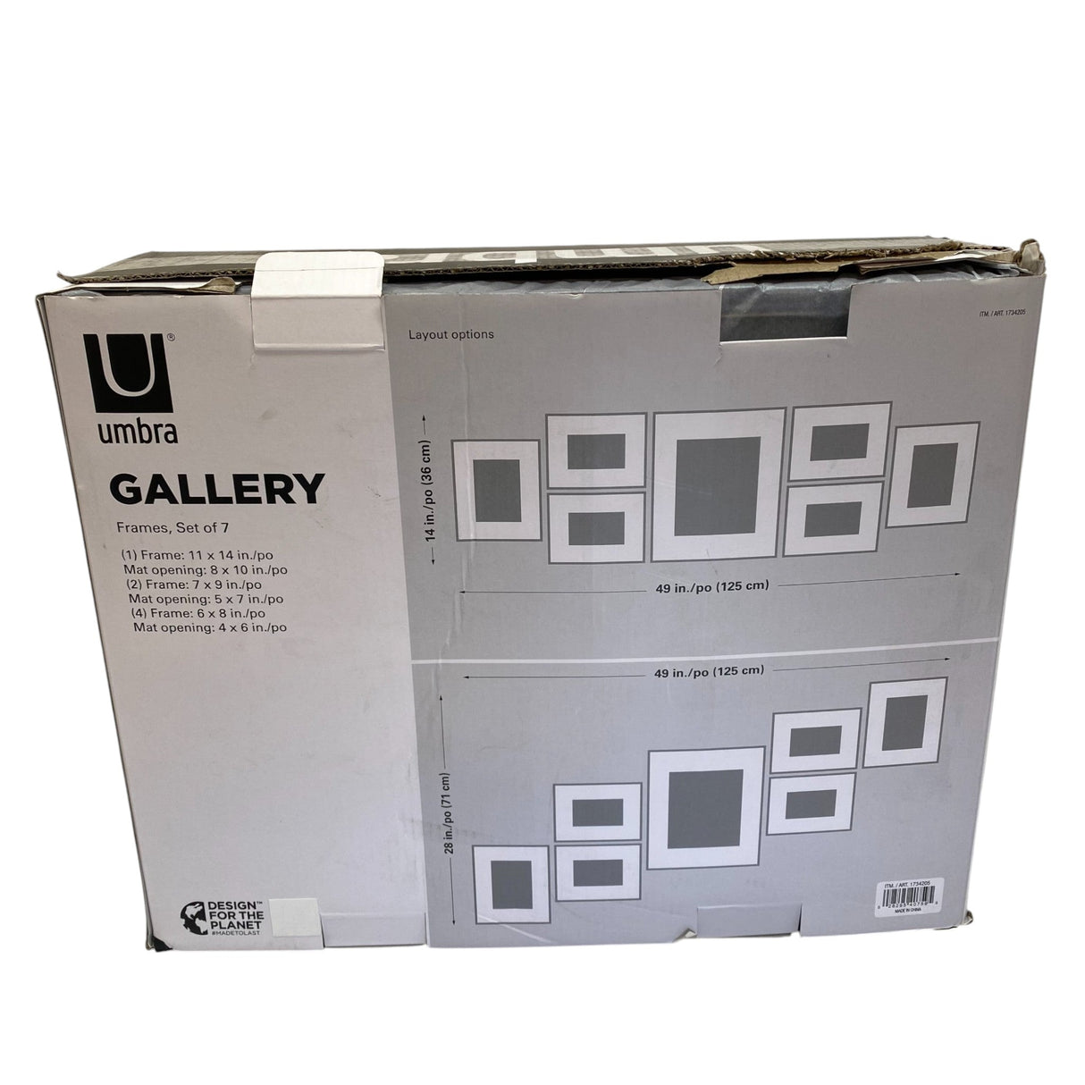 Umbra 7-piece Gallery Picture Frame Set - Aged Walnut