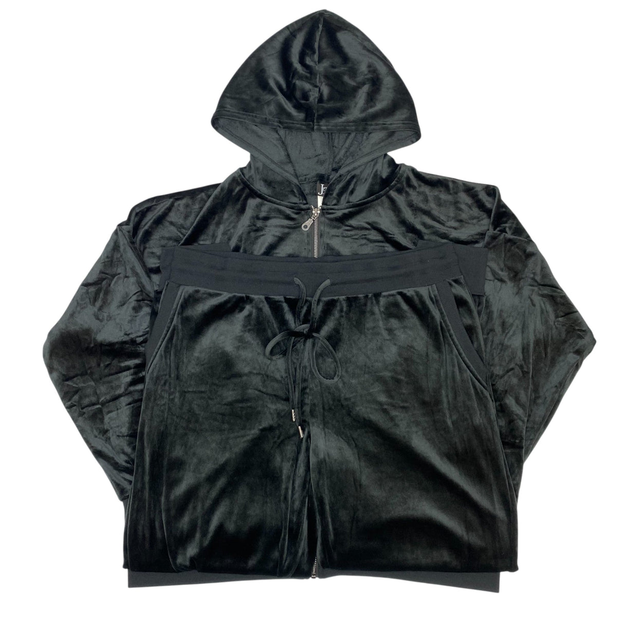 Jezebel Women's Velour Hoodie And Jogger Set - Black SIZE - Extra Large
