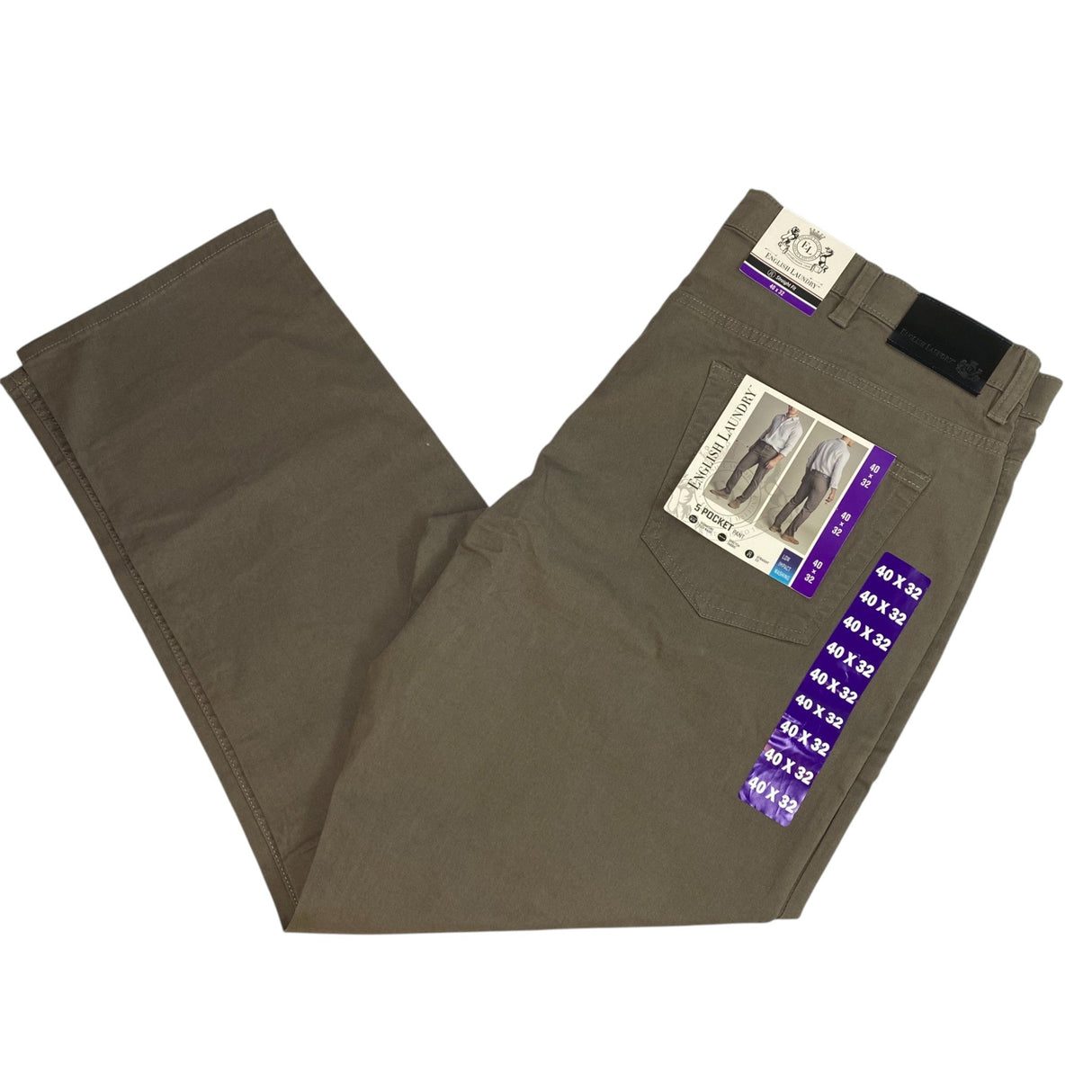 English Laundry Men's Straight Fit 5 Pocket Pants SIZE - 40x32