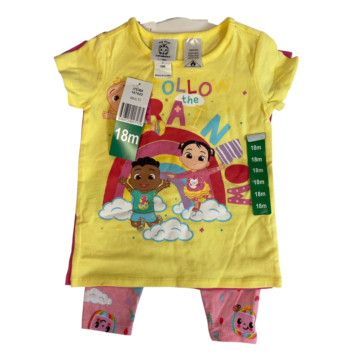 Cocomelon Girls 3 Piece Cocomelon Clothing Set - Size 18M