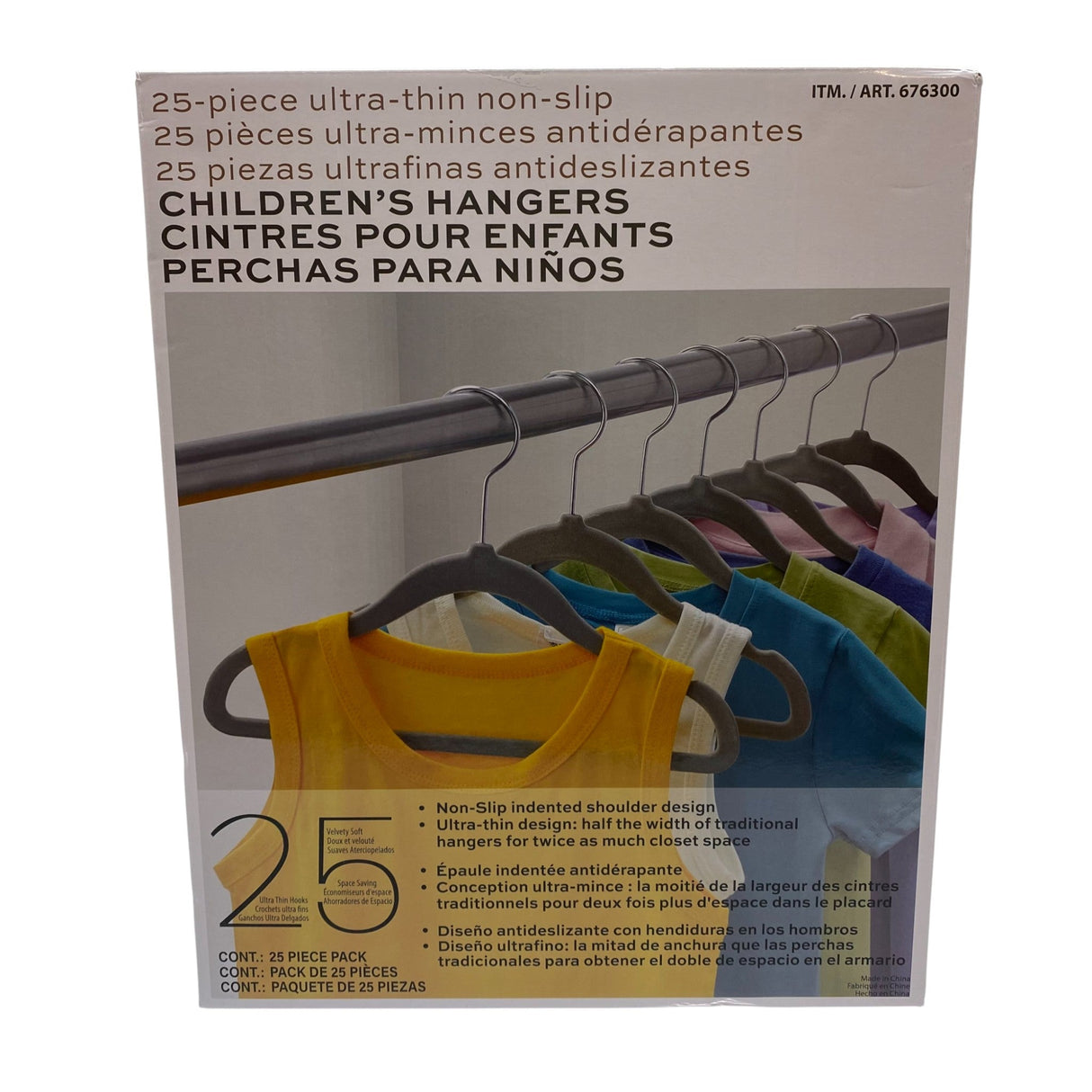 ThreeSixty 23 Piece Ultra Thin Non Slip Childrens Hangers