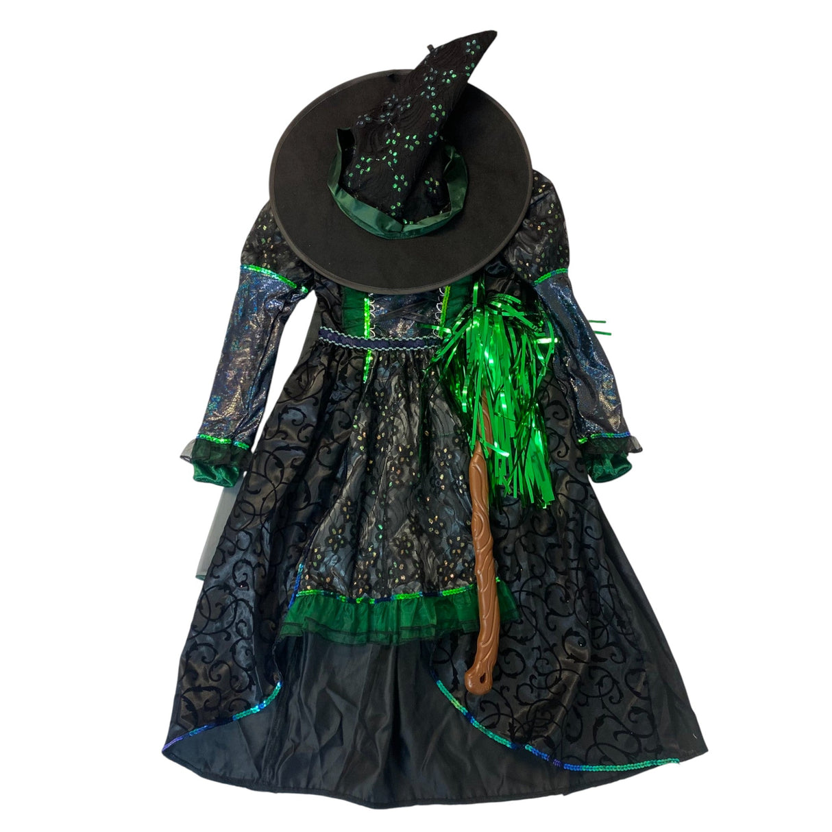 Teetot Cute Green Witch Costume - Size 5-6 years