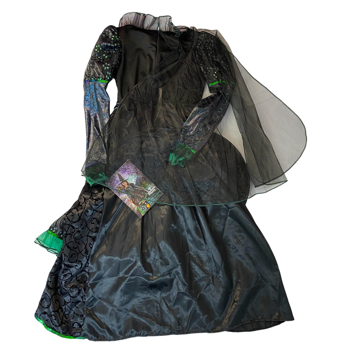 Teetot Cute Green Witch Costume - Size 7-8Y