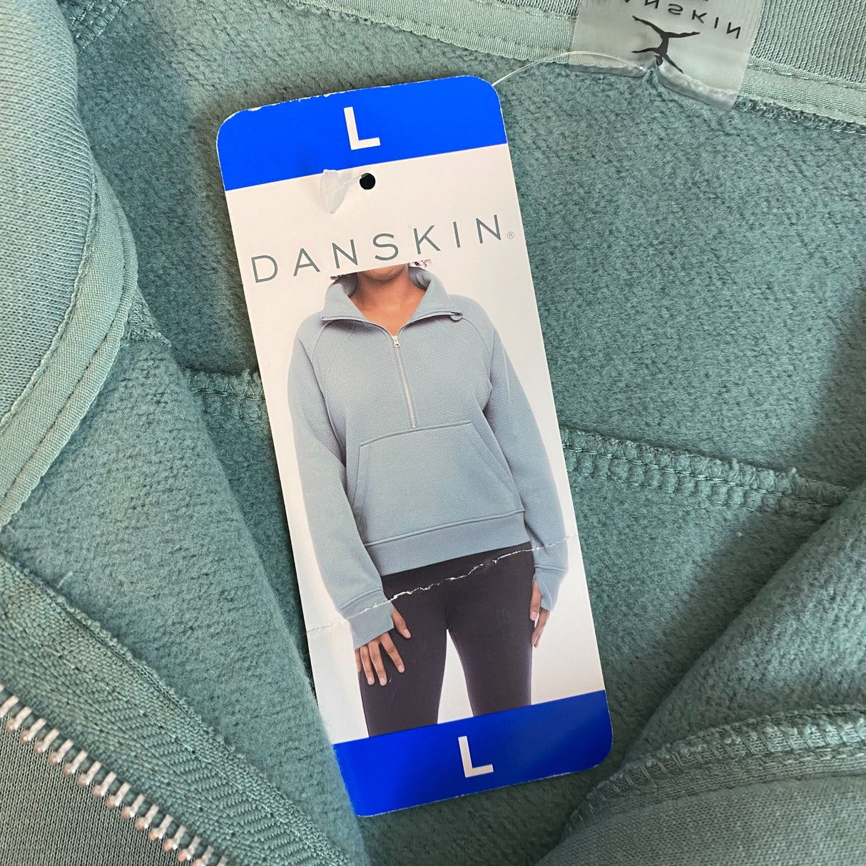 Danskin Women's Mixed Rib Half Zip Jacket SIZE - Large