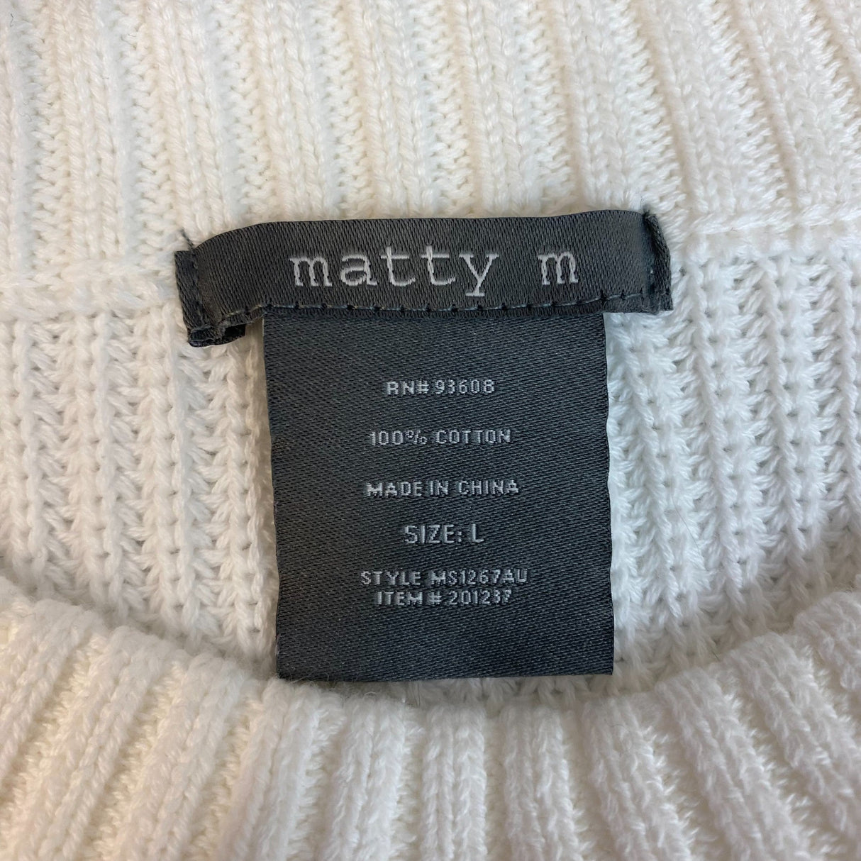 Matty M Women's Cotton Knit Sweater SIZE - Large