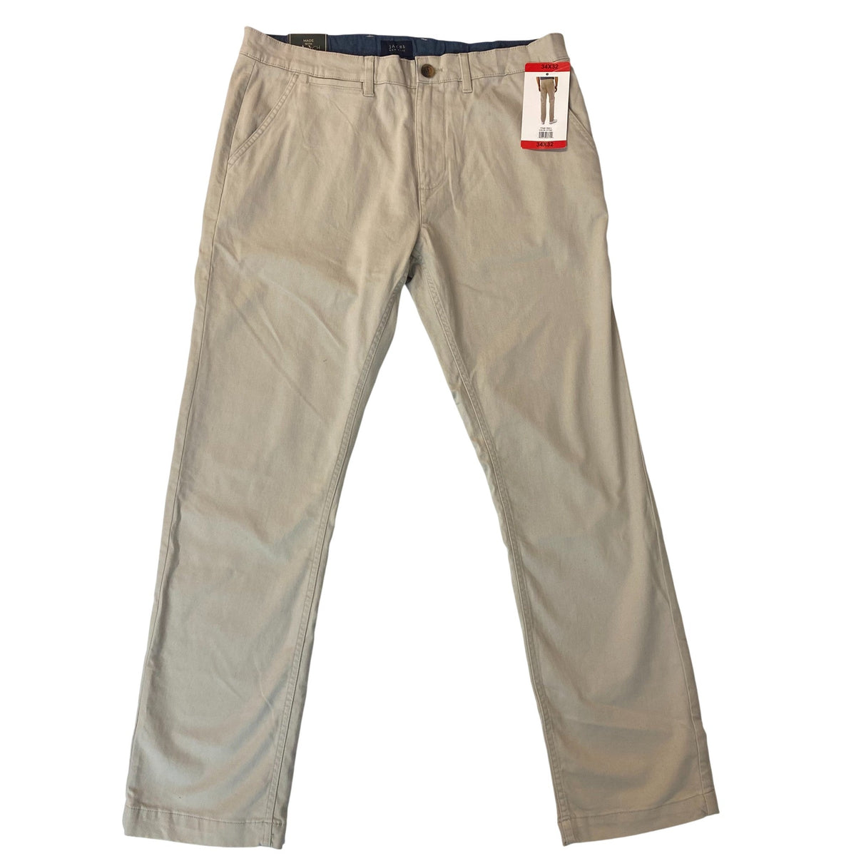 Jachs Men's Bowie Fit Mid-Rise Slim Straight Leg Pants SIZE - 34