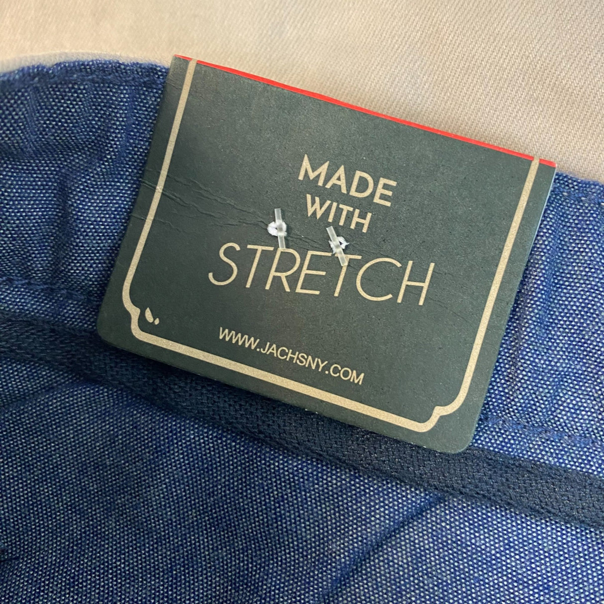 Jachs Men's Bowie Fit Mid-Rise Slim Straight Leg Pants SIZE - 34