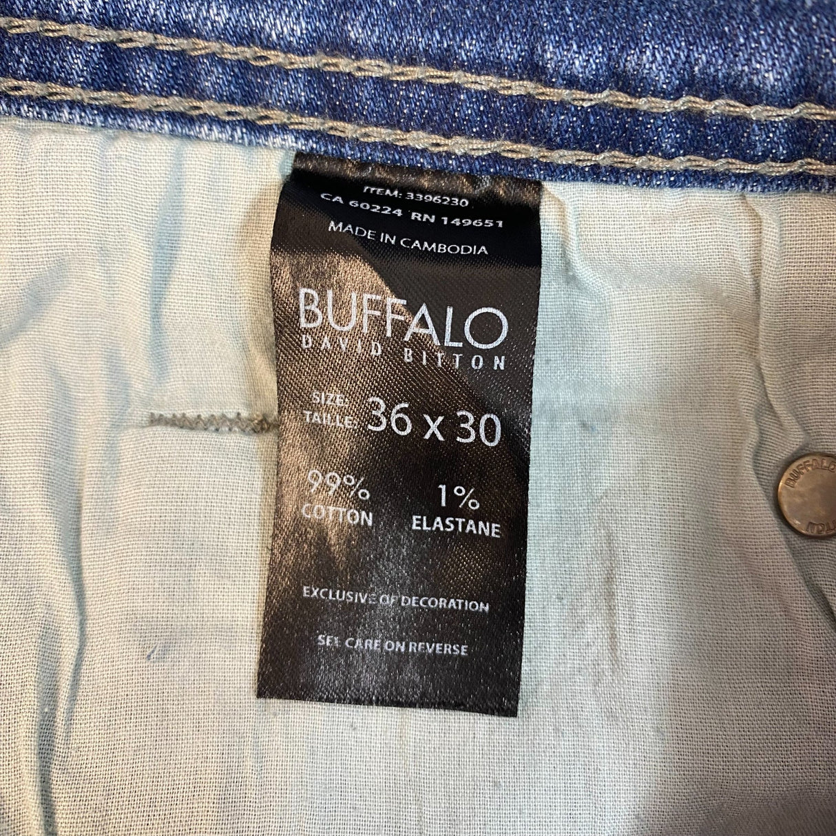 Buffalo Men's Slim Straight Stretch Jeans SIZE - 36