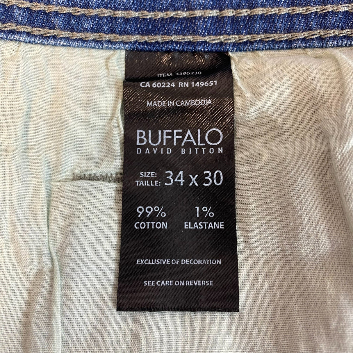 Buffalo Men's Slim Straight Stretch Jeans SIZE - 34