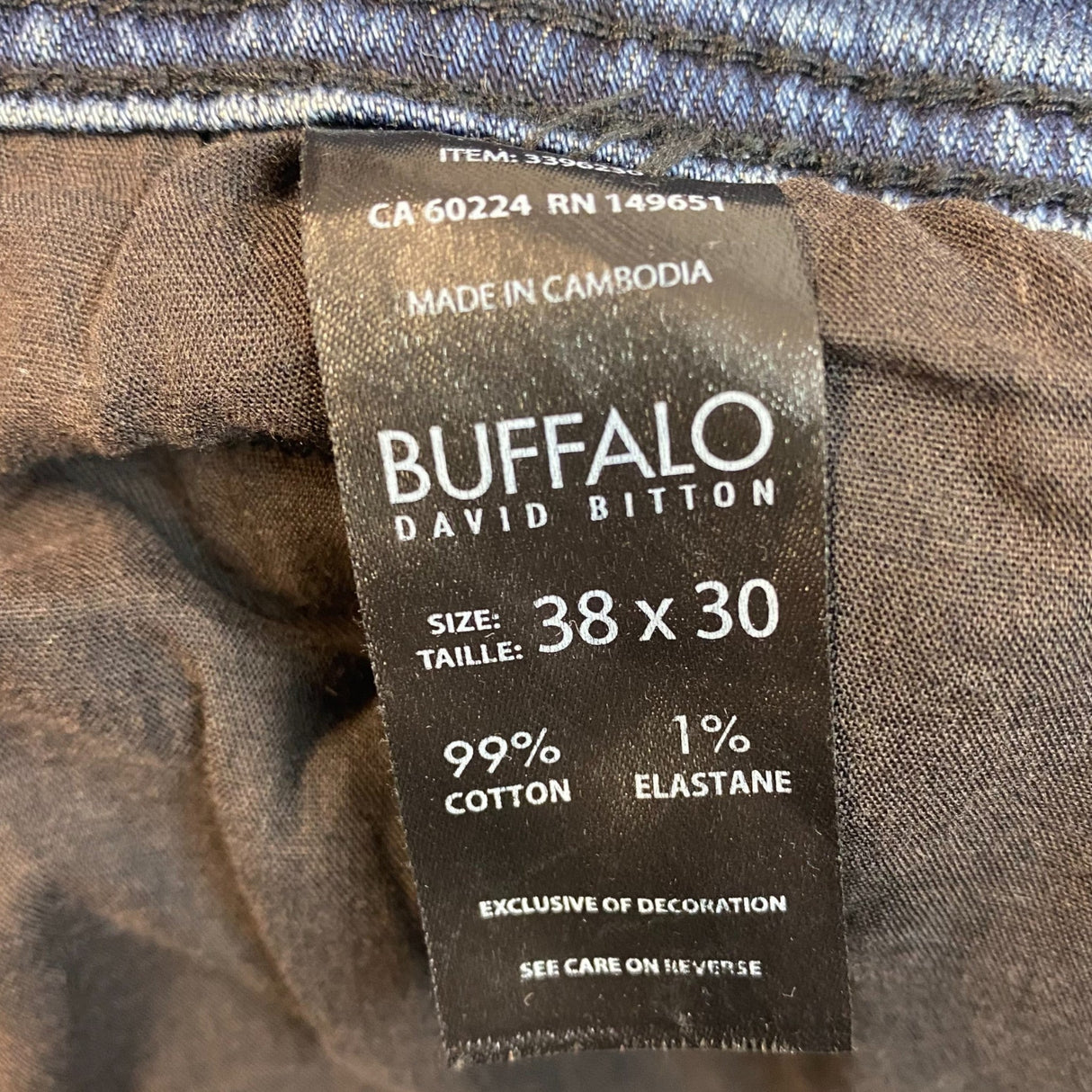 Buffalo Men's Slim Straight Stretch Jeans SIZE - 38