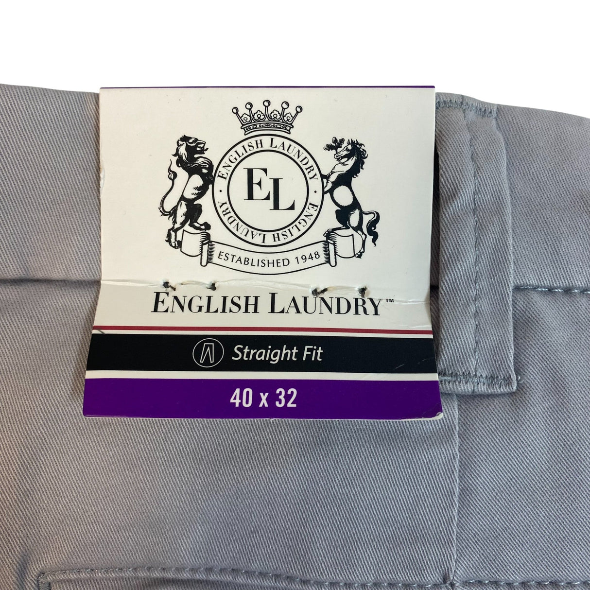 English Laundry Men's Straight Fit Flat Front Chino Pants SIZE - 40