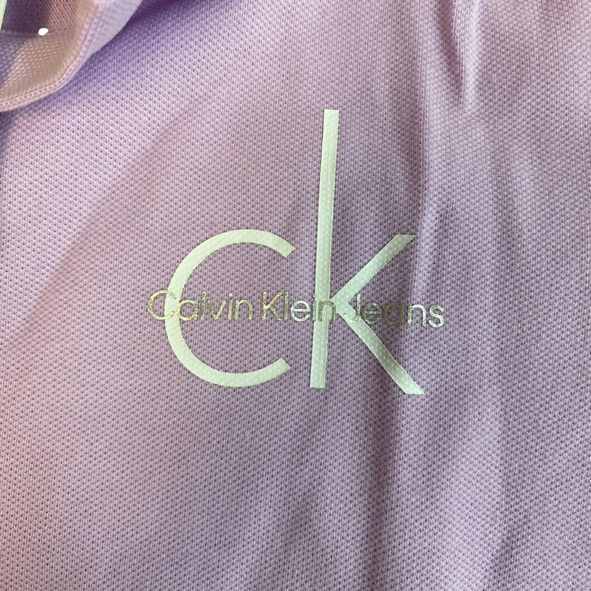Calvin Klein Women's V-Neck Polo Tee SIZE - Large