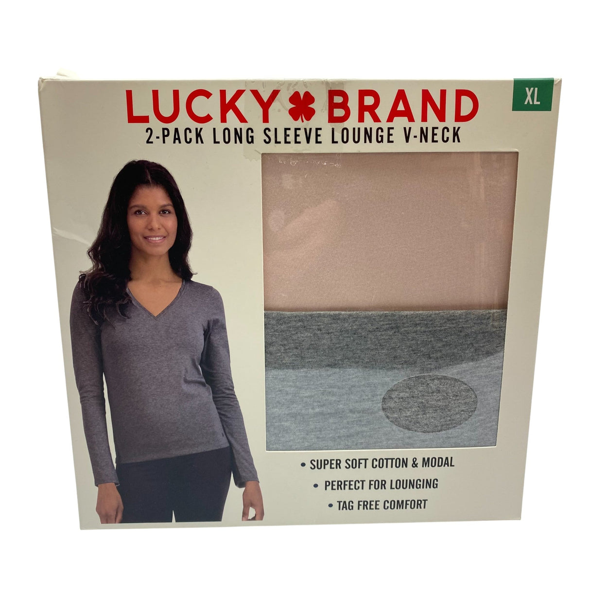 Lucky Brand 2 Pack Long Sleeve Lounge V-Neck SIZE - Extra Large