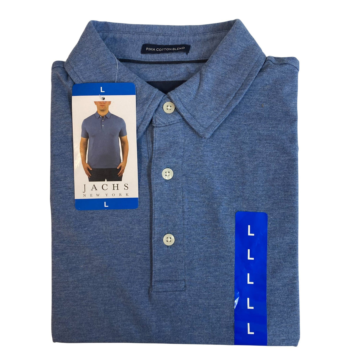 Jachs Men's Pima Cotton Blend Polo Shirt SIZE - Large