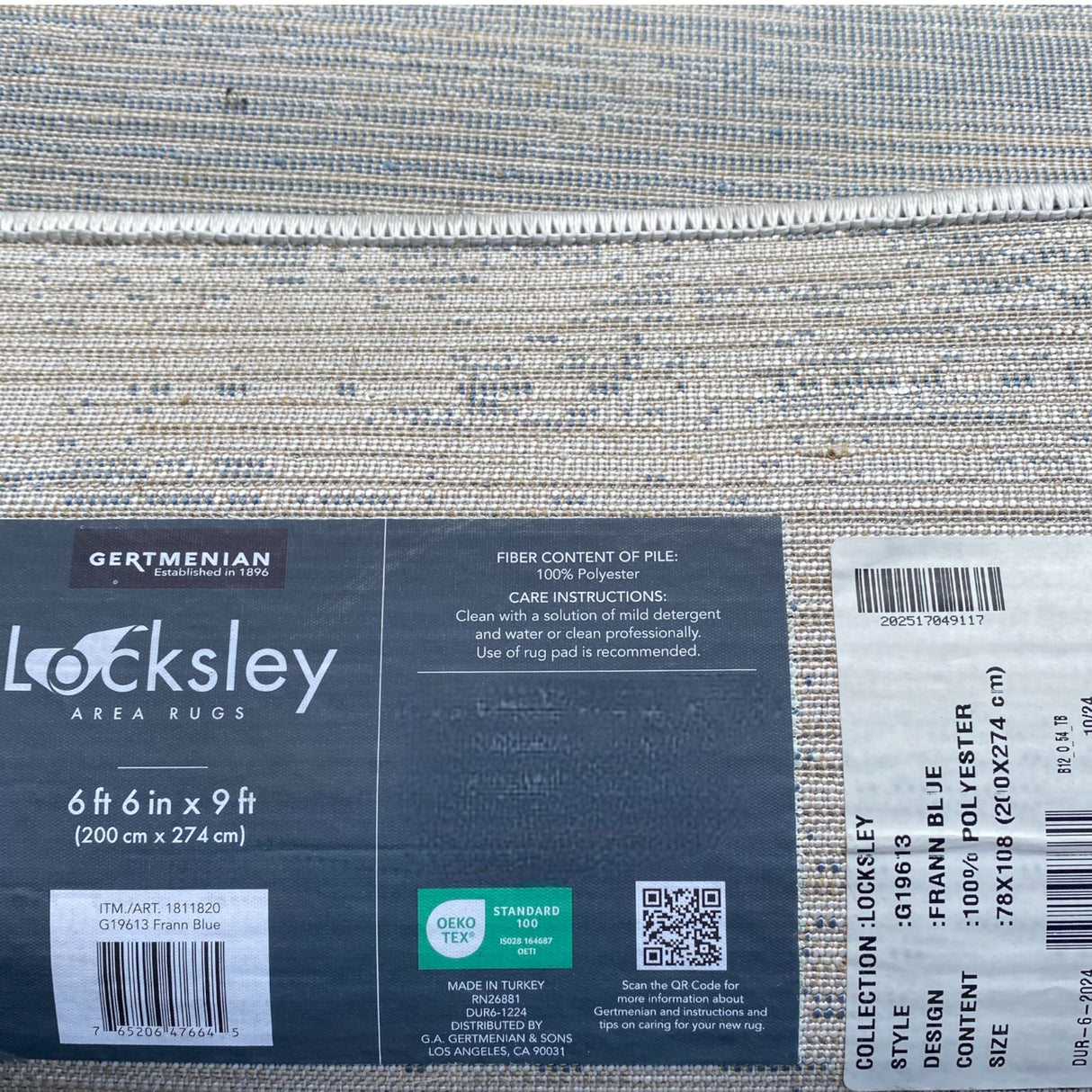 Gertmenian Locksley Area Rug - Frann Blue