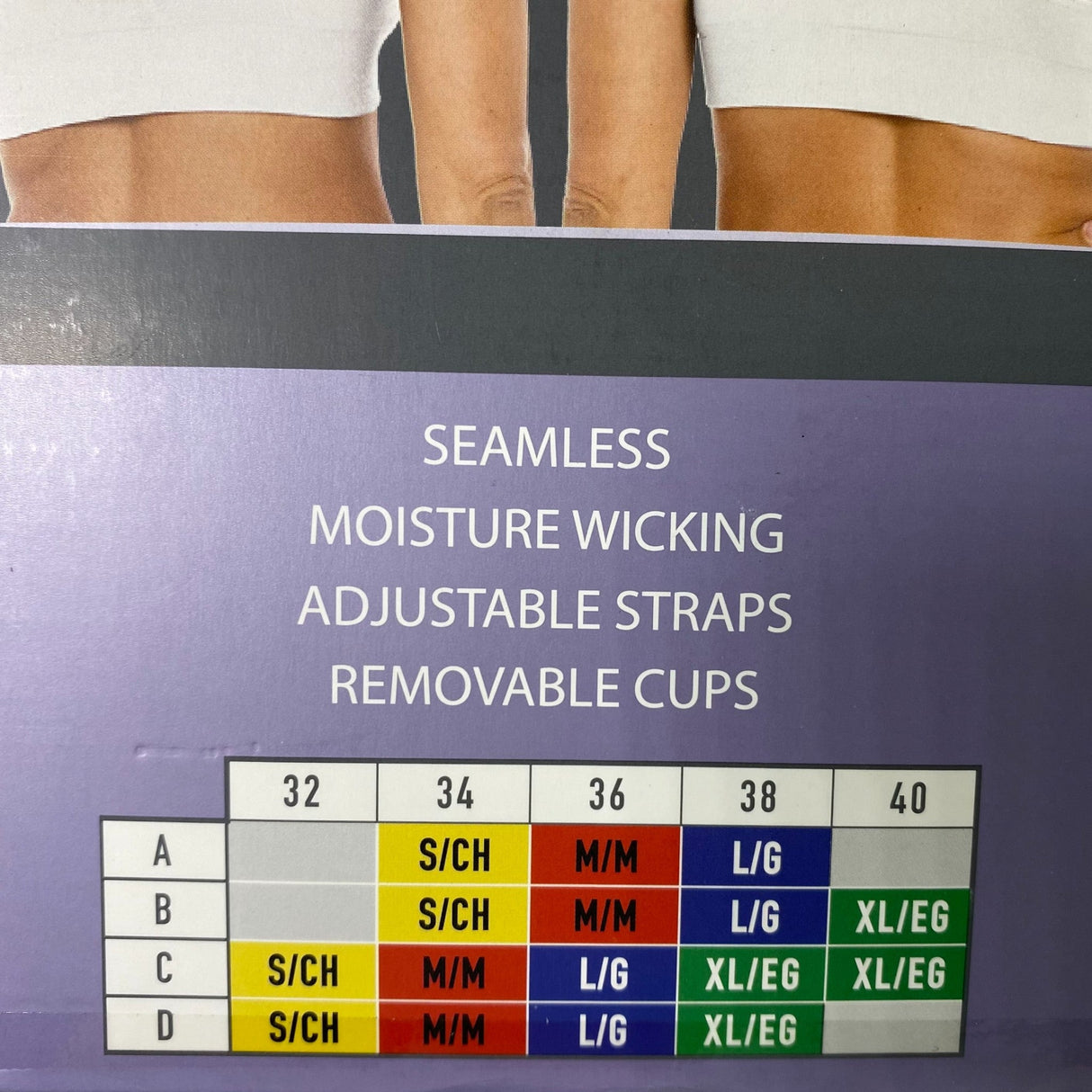 Puma 2 Pack Sports Bra Grey/Black SIZE - Extra Large